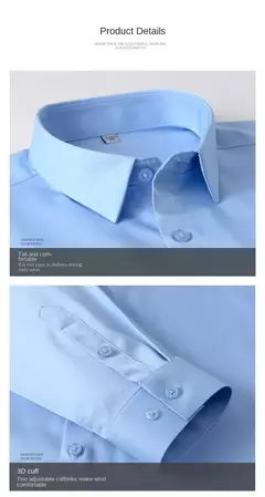 Camisa de seda gelo manga longa masculina, slim fit, suave, anti-rugas, sem engomar, cor sólida, camisas de luxo, 6XL