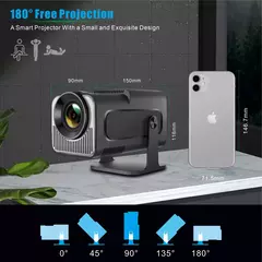 Imagem do Mini Projetor Salange para Cinema ao Ar Livre, Android 11 Beam, Versão Atualizada, Suporte de Vídeo Físico, 720P, HY320, 4K, 8K, HY320, Pro