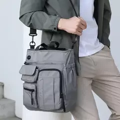 Imagem do Bolsa de ombro multifuncional para homens, bolsa multifuncional para tablet e documentos, bolsa transversal diagonal, pasta de lazer, nova