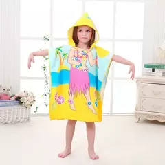 Toalha de banho com capuz Quick Dry para crianças, roupão Quick Dry, toalhas de poncho para desenhos infantis, coberturas de microfibra, 80-130cm - comprar online