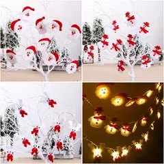 Snowman LED Garland String Light, ornamento de árvore de Natal, Feliz Natal Decorações para casa, presentes de Natal, 2024 na internet