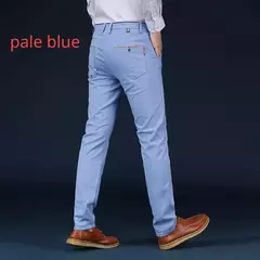 Calça lápis xadrez slim fit masculina, calça casual de casamento, calça reta, moda empresarial masculina na internet