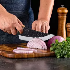 Imagem do Handmade Forjado Viking Chef Faca com Tampa, Carne Cutelo, Faca De Pesca, Aço Inoxidável, Cozinha Butcher Desossa Faca, 5.5";;VERDADEIRO;;"brown black
