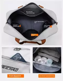 Grande capacidade de viagem saco de ginásio bagagem de curta distância portátil sacos de fitness ombro crossbody bolsas esportes masculinos à prova dwaterproof água b - Wolf Magazine