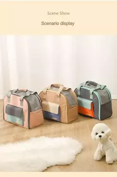 Imagem do Bolsa multifuncional para animais de estimação, gatos e cães, confortável, respirável, bolsa de ombro para transportar animais de estimação, mochila para cachorro, bolsa de peso <4kg