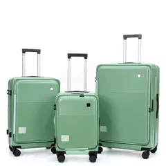 Bagagem multifunções com casca dura para viagens, mala de viagem para PC, carrinho com abertura frontal, novo, 20 in, 24 in, 28 in