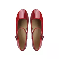 Sapatilhas Mary Jane para mulheres, sapatilhas de couro brilhante, dedo do pé redondo, sapatilhas femininas, dança, bola, nupcial, casamento - loja online