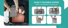 Sacos Duffel Dobrável com Compartimento De Sapatos, Saco De Armazenamento De Viagem Overnight Resistente A Rasgo, Organizador De Roupas, Impermeável