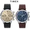 TIMEX-Men's Luxury Trend Quartz Watch, Impermeável, Multi Função, Fantasia, Redondo, Inoxidável, Três Olhos