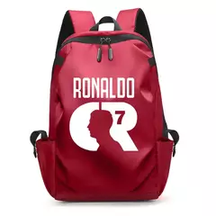 Mochila portátil impermeável para homens, mochila impressa super estrela do futebol, sacos de livros escolares universitários, menino e menina, CR7