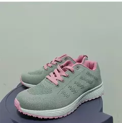 Sapatilhas brancas para mulheres, sapatilha esportiva, sapatos de respiração, sapatos femininos casuais, tênis esportivo senhora sapato atlético na internet