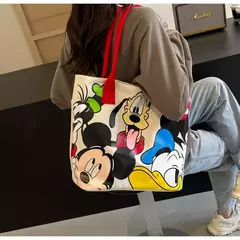 Bolsa de Ombro Disney-Mickey para mulheres, sacola versátil, bolsa de classe estudantil, grande capacidade, casual, desenhos animados, na moda - Wolf Magazine