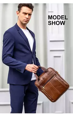 Westal Couro Genuíno Crossbody Messenger Bag, Sacos de Ombro dos homens, 13.3 "Laptop Pasta, Homem Bolsas, 8577 na internet