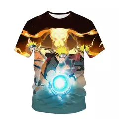 Imagem do Camiseta infantil com estampa naruto 3d, anime japonês, lazer de rua, esportes, blusa grande, verão quente para meninos, nova, 2022