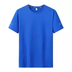 Camiseta extragrande manga curta masculina, secagem rápida, gola redonda, grande, tamanho grande, 5XL, 6XL