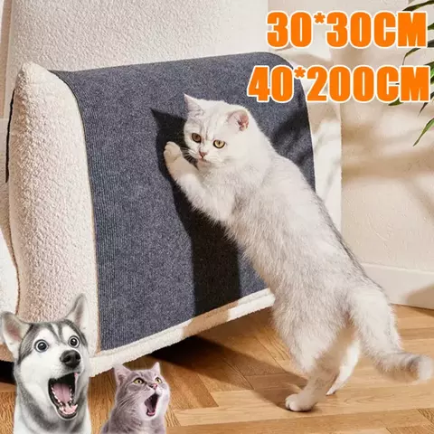 Auto-adesivo tapete gatos placa de risco parede anti gato risco sofá diy gatos placa de risco sofá proteção patas afiar aparável