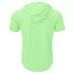 Esportes Fitness masculino com capuz camiseta de manga curta, blazer de verão, camisa americana Henry, comércio exterior - loja online