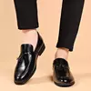 Sapato masculino de cordões de couro PU, sapato de encaderno, casamento, negócios, formal, casual, moda, novo, tamanho grande