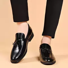 Sapato masculino de cordões de couro PU, sapato de encaderno, casamento, negócios, formal, casual, moda, novo, tamanho grande