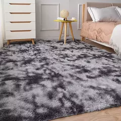 Tapete cinzento para sala de estar tapete de pelúcia cama quarto piso tapetes macios anti-deslizamento decoração da casa tapetes de veludo macio cobertor do quarto dos miúdos na internet
