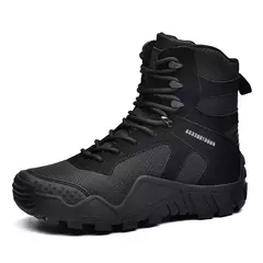 Sapatilhas de plataforma impermeáveis masculinas, botas de combate, sapatos casuais, top alto, masculino, preto, tamanho grande 46 47, ao ar livre, na moda - Wolf Magazine