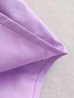 Imagem do TRAF-Camisa multicolor de botões para mulheres, blusa de manga comprida, blusas extragrandes, streetwear feminino, verão