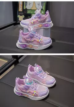 Desenhos animados infantis Anime Kuromi calçados esportivos, malha, fofo, moinho de vento, casual, botão rotativo, tênis, meninas, crianças, moda - comprar online