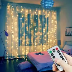 LED USB Curtain String Fairy Lights, Guirlanda de Natal, Remoto para Festa, Jardim, Casa, Decoração de Casamento, Ano Novo, 8 Modos, 6 m, 3m, 2025