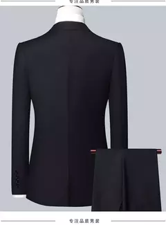 Alta qualidade (blazer + colete + calças) homens simples negócios elegante moda entrevista de trabalho cavalheiro terno fino 3 peças terno na internet