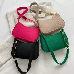 Bolsa luxuosa em forma de crescente para mulheres, pequena bolsa quadrada, sob a bolsa de ombro, design de feltro, moda casual - loja online