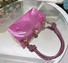 Bolsa acrílica axila quadrada para mulheres, bolsa de noite, embreagem de diamantes, bolsa de casamento, alta qualidade, design luxuoso, novo, 2022 - comprar online