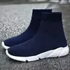 Grande número de alta superior peso leve masculino tênis meias dos homens tênis corrida sapatos femininos verão esportes esporte homem tênis azul B-524