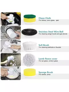 Xiaomi 5 em 1 poderosa escova de limpeza elétrica rotação purificador escova limpeza profunda com 5 cabeças substituíveis para banheiro cozinha na internet