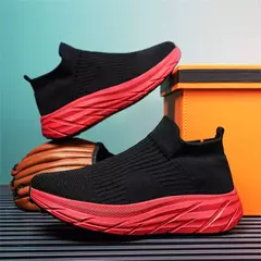 Tênis respiráveis de verão masculino, tênis de malha confortável, tênis de plataforma unissex, casual, tamanho grande 46, venda quente