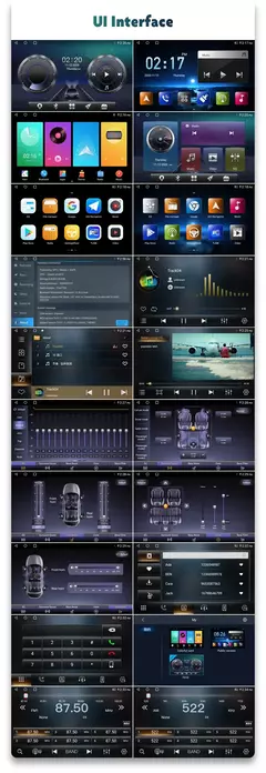 Código UI ativo para Toparea Car Android Tema UI para Tesla TS7 TS18 TS10 7/9/10.1 /13.1/12.3 polegadas Tema on-line multimídia