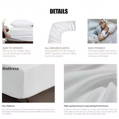 Kuup-Poliéster Equipado lençol e fronhas, monocromático, elástico, em torno da tampa do colchão, cama queen size, 3pcs - Wolf Magazine