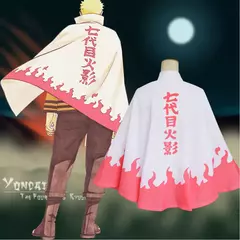 Animador naruto shippuden seis geração hokage cosplay manto robe amarelo capa poeira casaco unissex 6th 7th hokage namikaze uniforme na internet