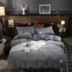 Grossa Monocromática Velvet Duvet Cover, Warm Bedding Set, Double Soft Quilt Cover, Twin Queen e Rei Consolador, Inverno, 220*240 - Wolf Magazine