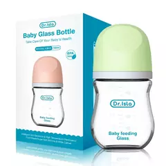 Mamadeiras de leite antiflatulência recém-nascidas, Mamadeira, Vidro, Sem BPA, 90ml, 160ml, 1pc - loja online