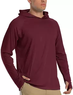 TACVASEN-Homens à Prova de UV Hoodie Manga Longa, Proteção Solar Camisetas, Respirável, Leve, Secagem Rápida, Casual Camisetas Masculinas na internet