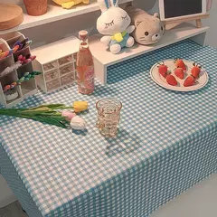 Coreano Xadrez Toalha De Mesa, Tecido Jacquard, Toalha De Mesa, Mat Background, Decoração De Casa, Mesa Moderna Nórdica, Sala De estar, Ins - Wolf Magazine