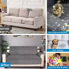 Capas de sofá impermeável com bolsos laterais, antiderrapante Slipcovers, correias elásticas, protetor de sofá para cães e gatos, 1 lugares, 2 Seaters, 3 Seaters, 4 Seaters - comprar online