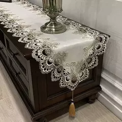 Toalha De Mesa De Renda De Flor Antiderrapante, Tampa De Mesa, Retângulo, Cozinha, Jantar, Café, Festa, Mesa, Decoração Do Armário