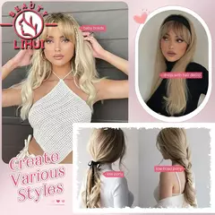 Peruca sintética Ombre raiz escura para mulheres, toppers dourados, pedaço de cabelo, clipes invisíveis, extensões de cabelo com clipe, resistente ao calor - Wolf Magazine
