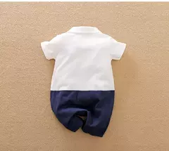 Bodysuit de algodão confortável para meninos e meninas, manga curta, bonito vestido de festa, roupas de bebê, verão, 0-18m