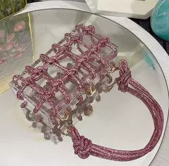 Bolsa acrílica axila quadrada para mulheres, bolsa de noite, embreagem de diamantes, bolsa de casamento, alta qualidade, design luxuoso, novo, 2022
