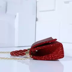 Bolsa leve bordada para mulheres, bolsa de luxo com corrente de sling, sensação alta, vestido de festa de casamento