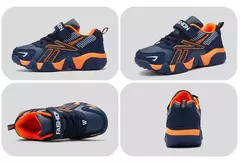 Imagem do Tênis de couro infantil, sapatos de meninos, casual, tênis, corrida, escola, esportes, crianças, meninos, moda, sapatos de caminhada, 7-12 anos