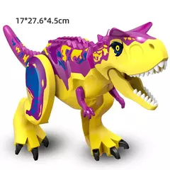 Jurassic dino mundo grandes dinossauros figuras tijolos blocos de construção velociraptor t-rex triceratops indominus rex brinquedos para crianças na internet