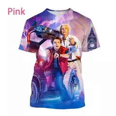 Imagem do Camiseta Estampada 3D Homem e Mulher De Volta Para o Futuro, Streetwear com decote O, Moda Casual, Esportes, Menino, Menina, Tops Engraçados, Verão